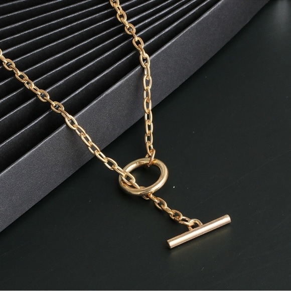 🔥 Clearance 🔥 Elegant Gold Color Geometric Double Layer Necklace - Picture 8 of 16